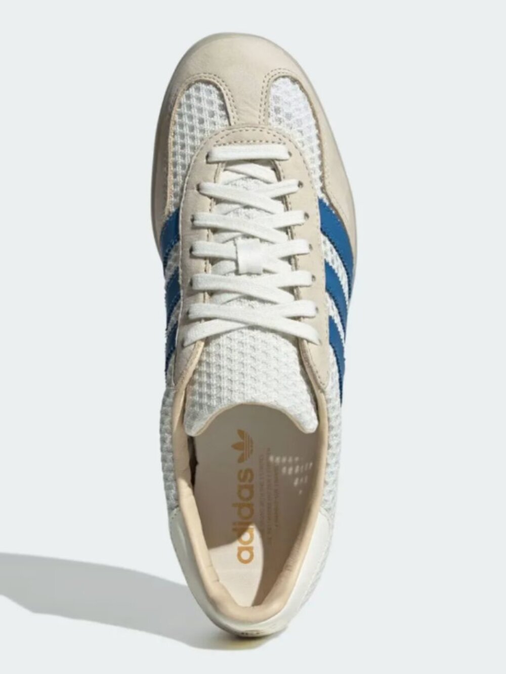 (Adidas) Gazelle in Off White / Focus Blue - Picture 2 of 11